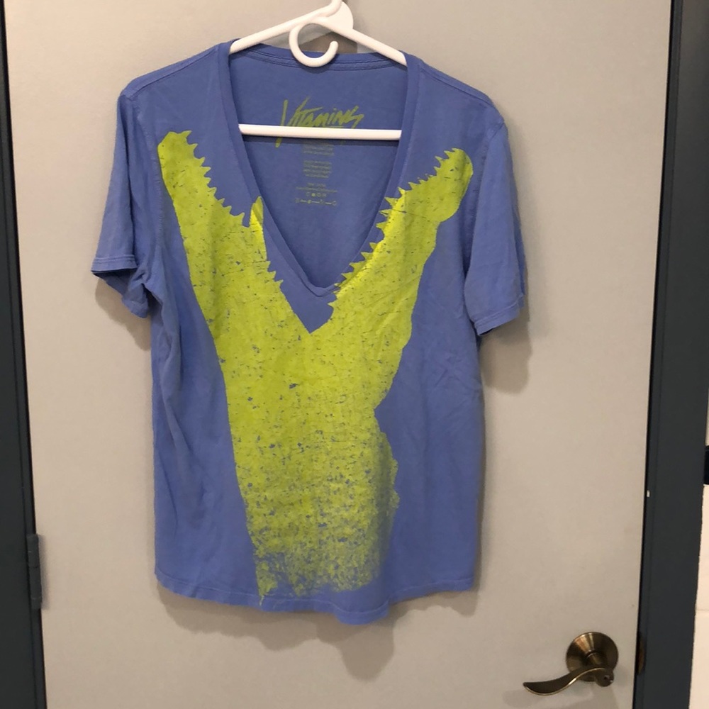 Mens short slee tee with deep v-neck